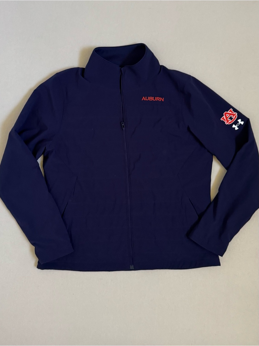 Under Armour Auburn Tigers Full Zip Jacket Women's Medium Navy Blue Like New